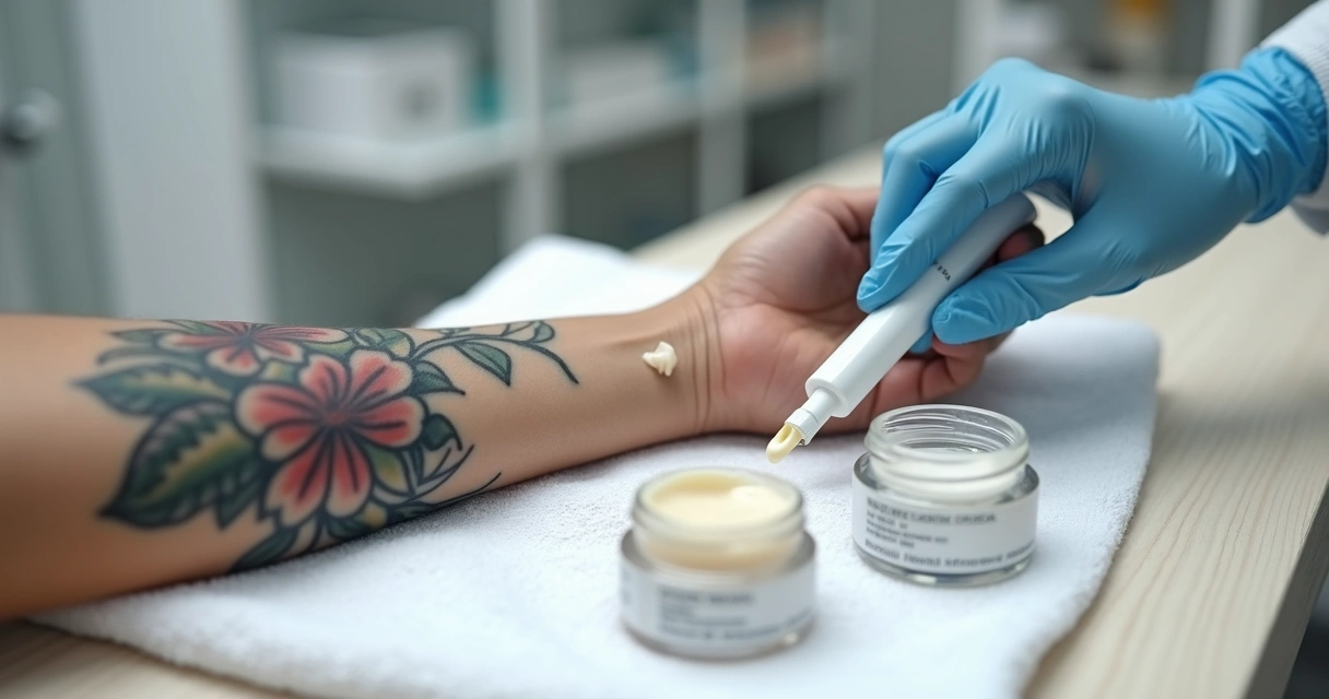 Produtos manipulados tópicos para cicatrização de tatuagem